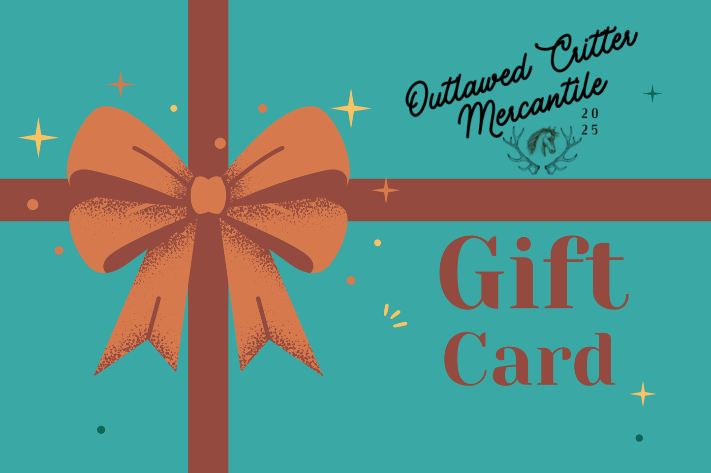 Outlawed Critter Mercantile Giftcard