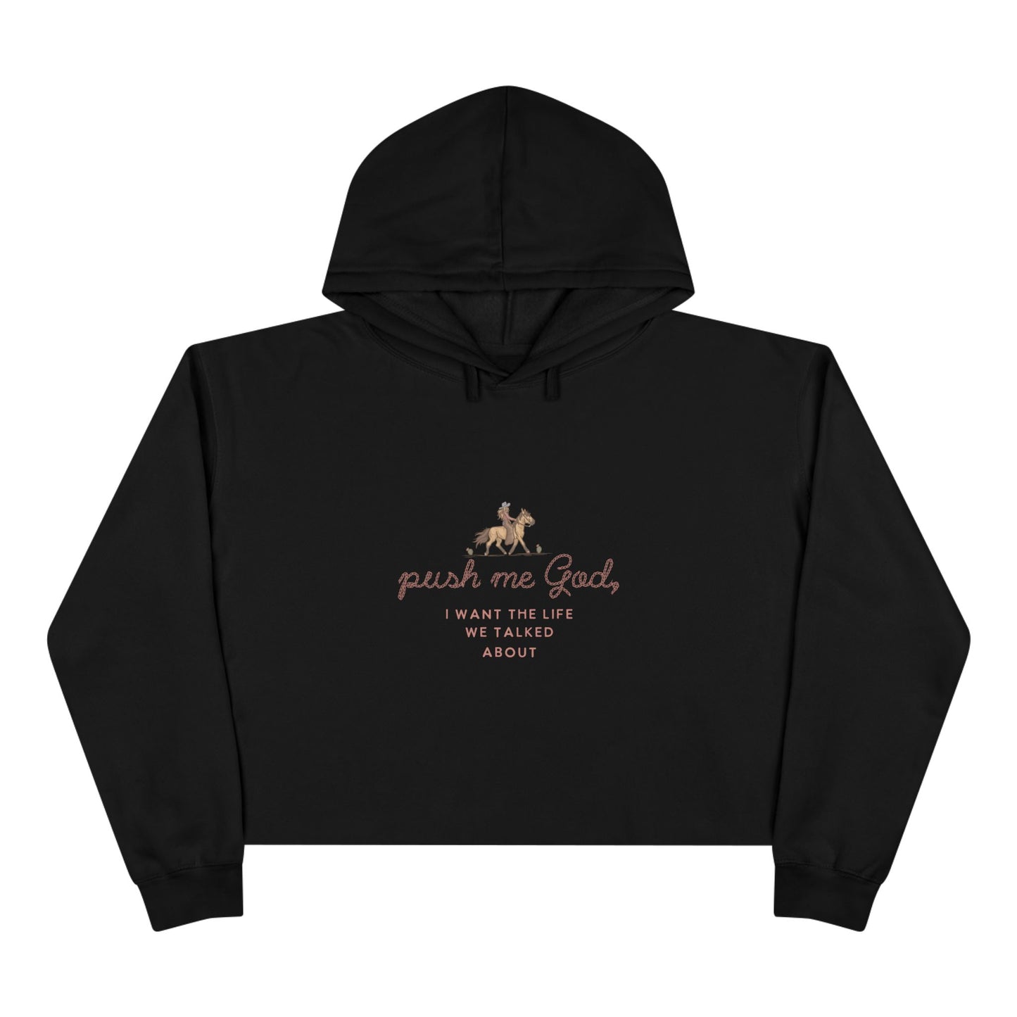 Push Me God Crop Hoodie