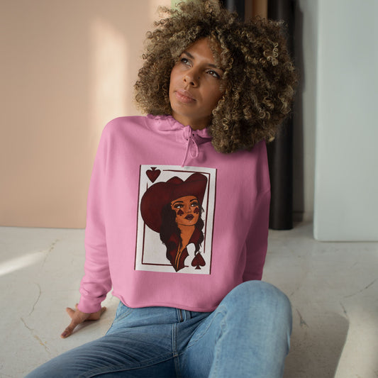 Queen of Spades Crop Hoodie