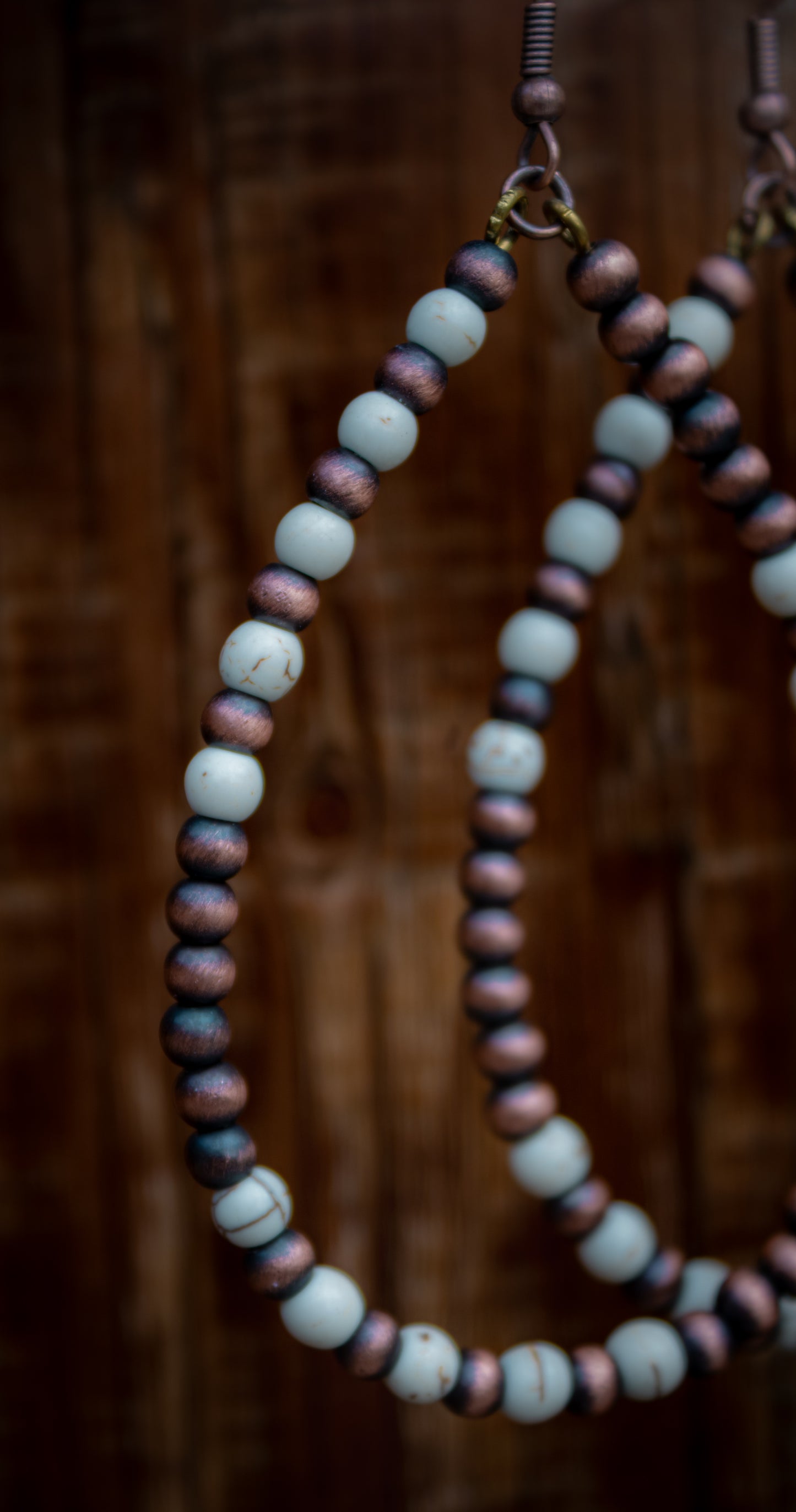 Copper Canyon Pearl Hoops