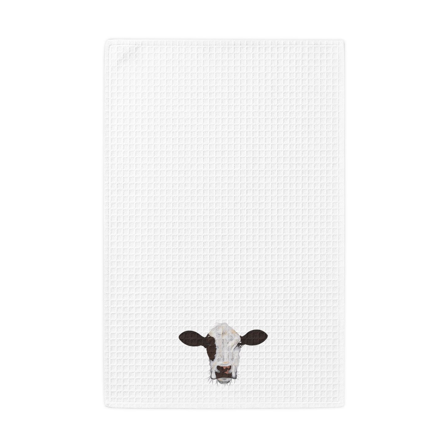 Cookin Heifer Waffle Weave Kitchen Hand Towel