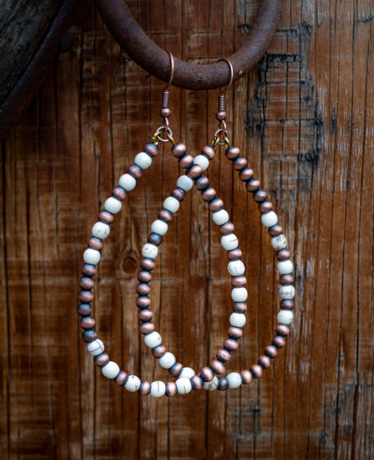 Copper Canyon Pearl Hoops