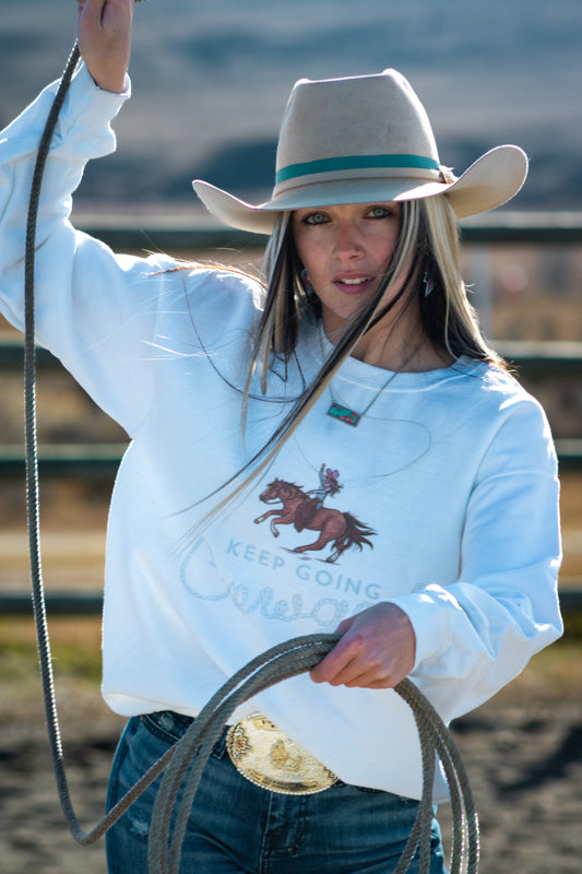 Keep Goin Cowgal Crewneck